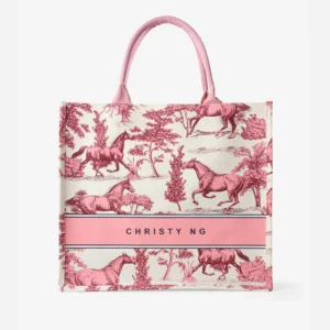 Christy Ng Toile Horse Large Canvas Tote